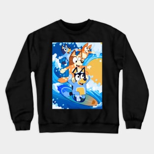 Ahola Heeler Family Surf Up Crewneck Sweatshirt